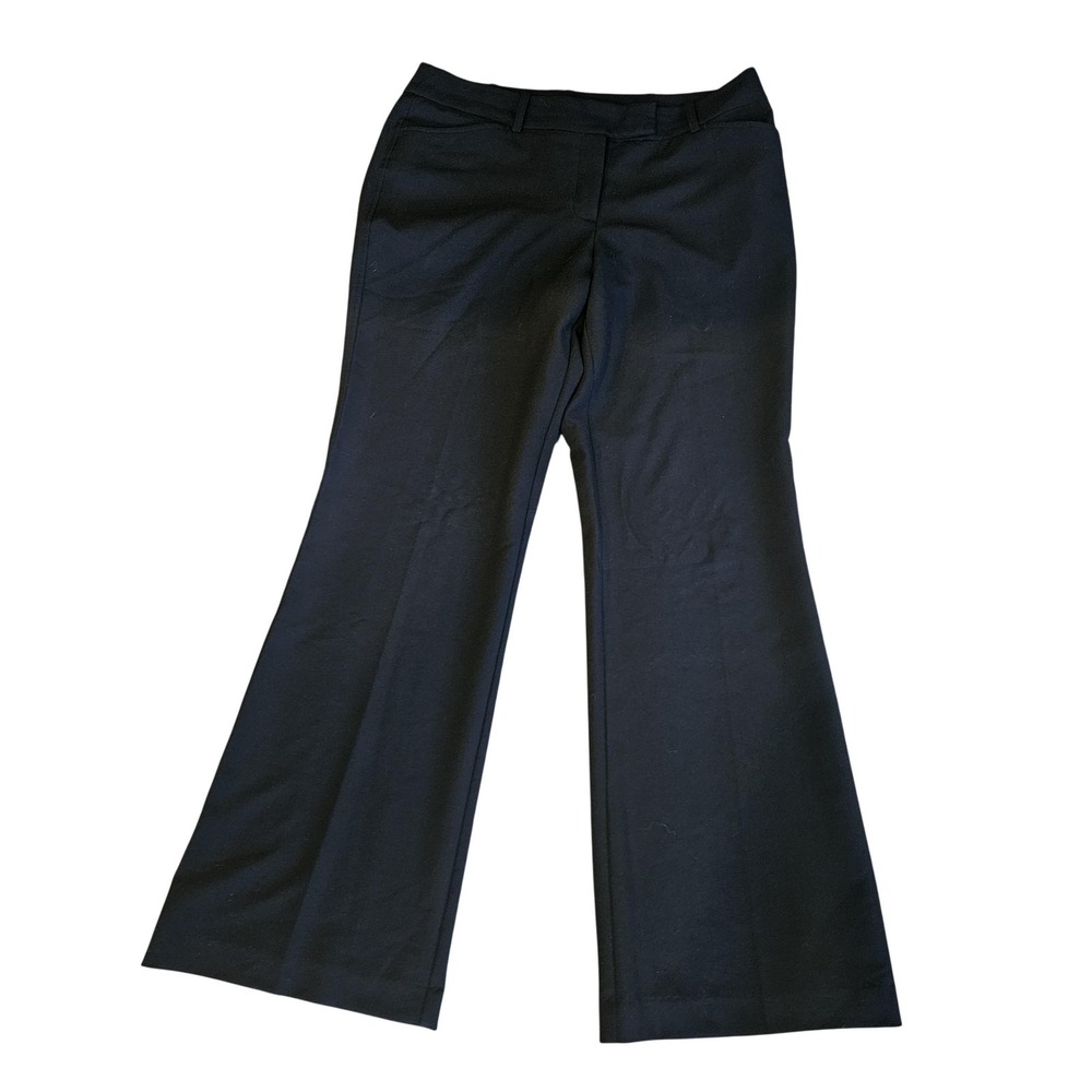George Dress Pants Womens 12 Black Twill Regular Fit Work Career Office